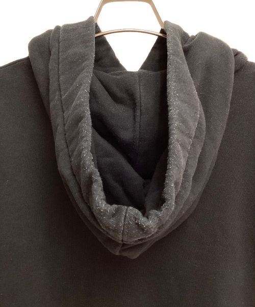 CELINE（セリーヌ）CELINE (セリーヌ) ルーズフィットコットンフリースフーディ ブラック サイズ:Lの古着・服飾アイテム