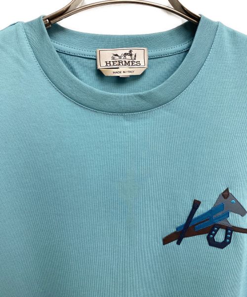 HERMES（エルメス）HERMES (エルメス) フロントパッチカットソー スカイブルー サイズ:XS 未使用品の古着・服飾アイテム