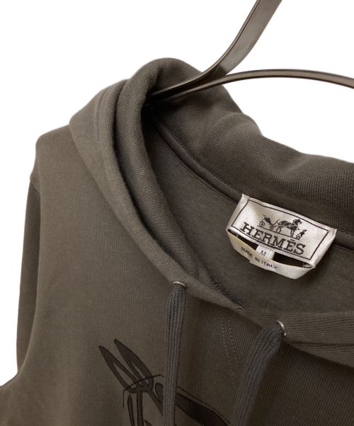 HERMES（エルメス）HERMES (エルメス) Front hose hapatch parka（フロントホースハパッチパーカー） ブラウン サイズ:Mの古着・服飾アイテム