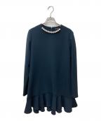 YOKO CHANヨーコチャン）の古着「パールワンピース YCD-222-836」｜ネイビー