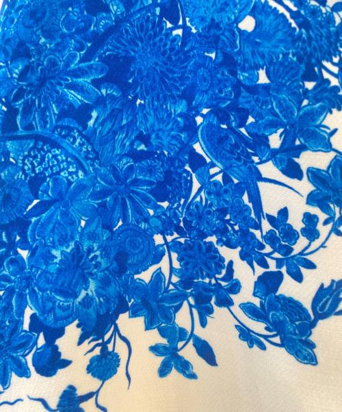 VALENTINO（ヴァレンティノ）VALENTINO (ヴァレンティノ) フローラルスカート ホワイト×ブルー サイズ:40の古着・服飾アイテム