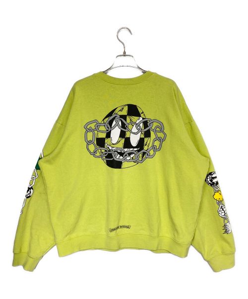 CHROME HEARTS（クロムハーツ）CHROME HEARTS (クロムハーツ) クルーネックスウェット 黄緑 サイズ:XXLの古着・服飾アイテム
