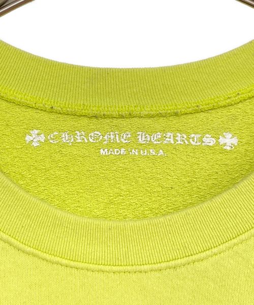 CHROME HEARTS（クロムハーツ）CHROME HEARTS (クロムハーツ) クルーネックスウェット 黄緑 サイズ:XXLの古着・服飾アイテム