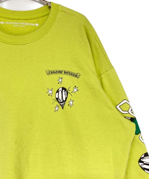 CHROME HEARTS（クロムハーツ）CHROME HEARTS (クロムハーツ) クルーネックスウェット 黄緑 サイズ:XXLの古着・服飾アイテム