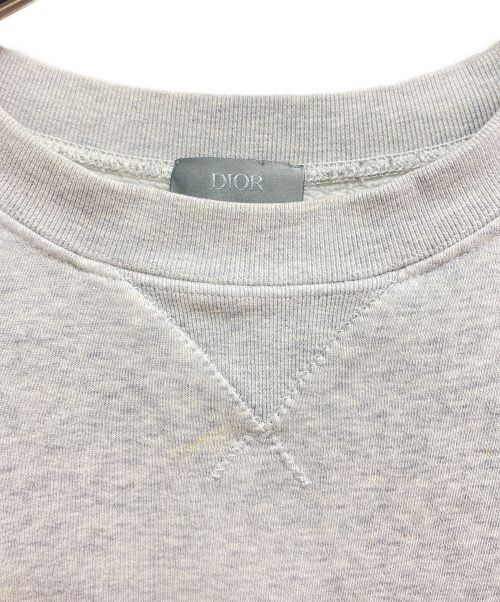 Dior（ディオール）Dior (ディオール) ERL (イーアールエル) ロゴ刺繍オーバーサイズスウェット グレー サイズ:Lの古着・服飾アイテム