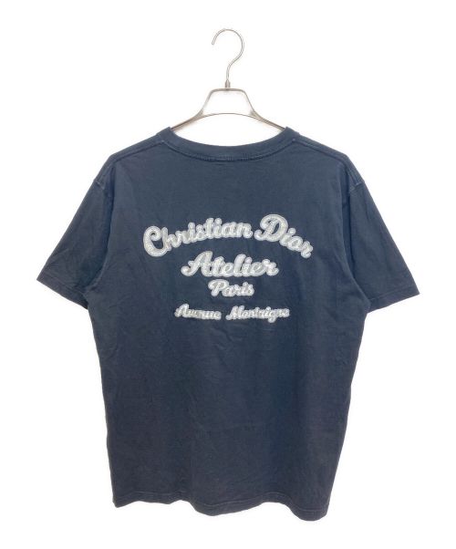 Dior（ディオール）Dior (ディオール) 刺繍半袖カットソー ブラック サイズ:Lの古着・服飾アイテム