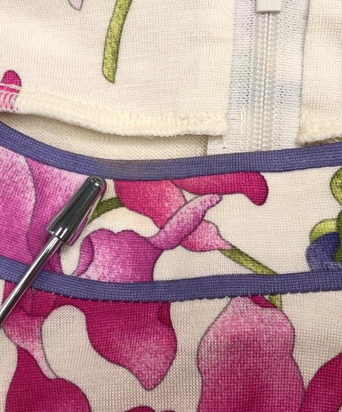 LEONARD（レオナール）LEONARD (レオナール) 花柄ニットブラウス アイボリー サイズ:38の古着・服飾アイテム