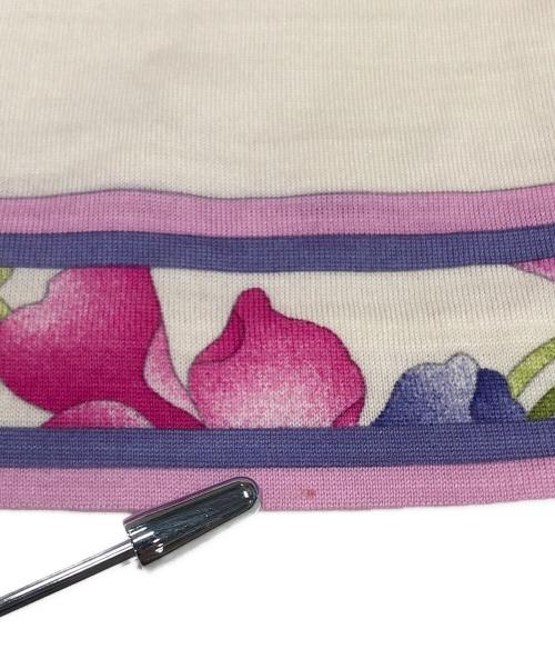 LEONARD（レオナール）LEONARD (レオナール) 花柄ニットブラウス アイボリー サイズ:38の古着・服飾アイテム