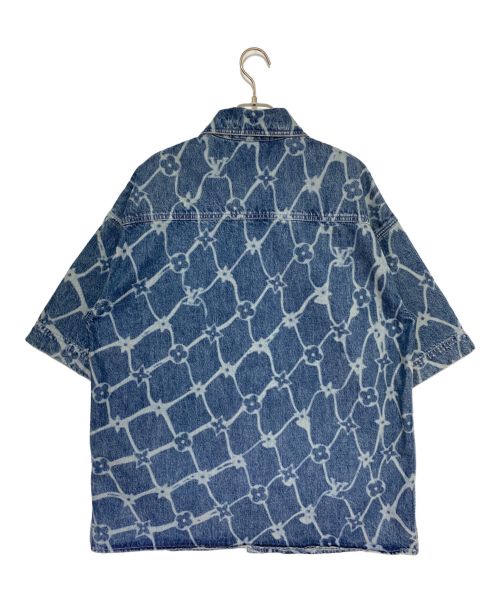 LOUIS VUITTON（ルイ ヴィトン）LOUIS VUITTON (ルイ ヴィトン) モノグラムプリントショートスリーブデニムシャツ インディゴ サイズ:XXLの古着・服飾アイテム