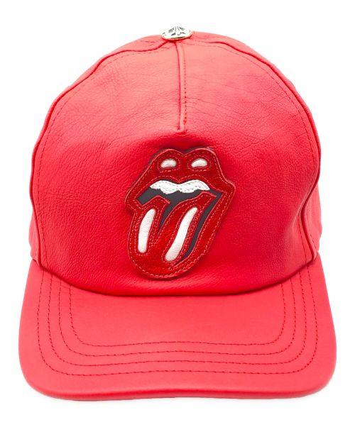 CHROME HEARTS（クロムハーツ）CHROME HEARTS (クロムハーツ) Lip&Tan Leather Baseball Cap レッド サイズ:-の古着・服飾アイテム