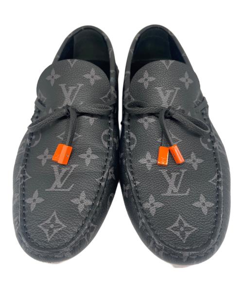LOUIS VUITTON（ルイ ヴィトン）LOUIS VUITTON (ルイ ヴィトン) ドライバー ライン ローファー モノグラムエクリプス ブラック サイズ:7の古着・服飾アイテム