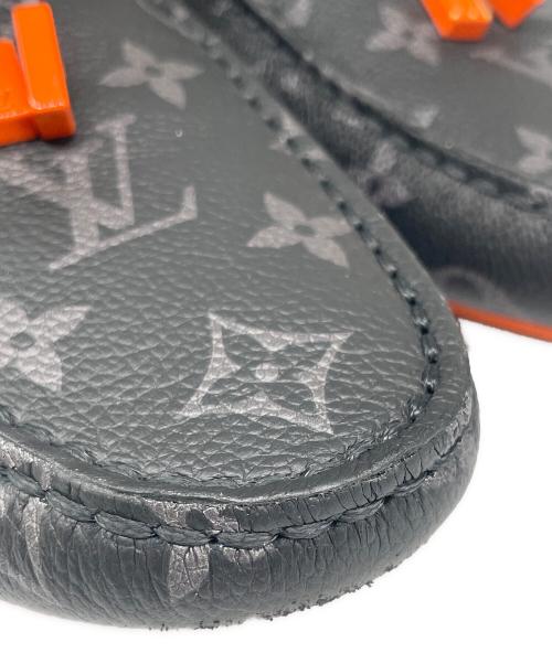LOUIS VUITTON（ルイ ヴィトン）LOUIS VUITTON (ルイ ヴィトン) ドライバー ライン ローファー モノグラムエクリプス ブラック サイズ:7の古着・服飾アイテム