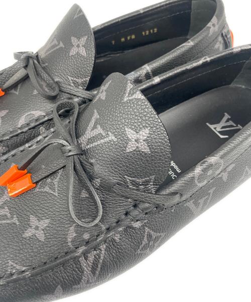LOUIS VUITTON（ルイ ヴィトン）LOUIS VUITTON (ルイ ヴィトン) ドライバー ライン ローファー モノグラムエクリプス ブラック サイズ:7の古着・服飾アイテム