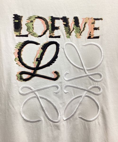 LOEWE（ロエベ）LOEWE (ロエベ) リラックスフィット アナグラムTシャツ ホワイト サイズ:Mの古着・服飾アイテム