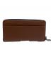COACH (コーチ) ラウンドファスナー長財布 ブラウン：8000円