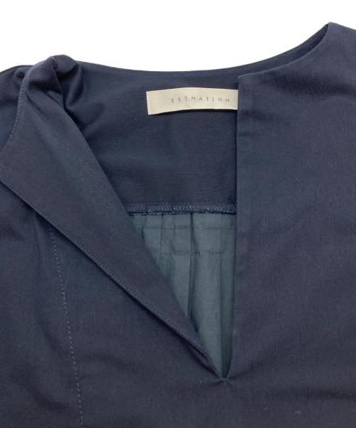 ESTNATION（エストネーション）ESTNATION (エストネーション) ノースリーブカットソー ネイビー サイズ:Freeの古着・服飾アイテム