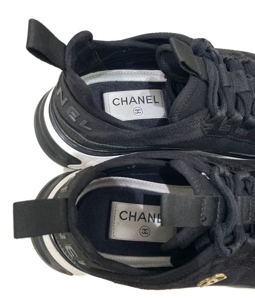 CHANEL（シャネル）CHANEL (シャネル) ココマークスニーカー ブラック×ホワイト サイズ:36の古着・服飾アイテム
