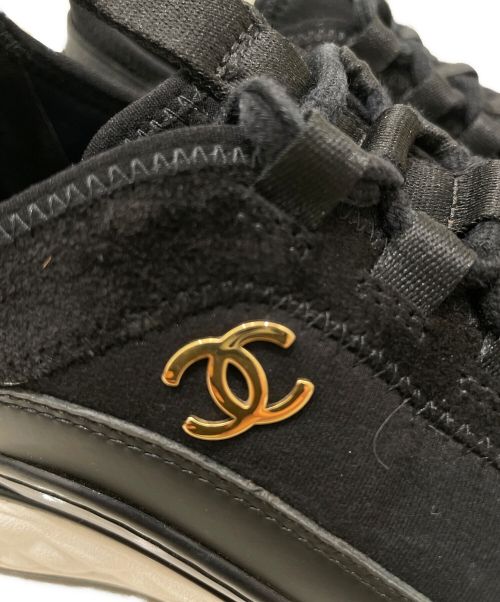 CHANEL（シャネル）CHANEL (シャネル) ココマークスニーカー ブラック×ホワイト サイズ:36の古着・服飾アイテム
