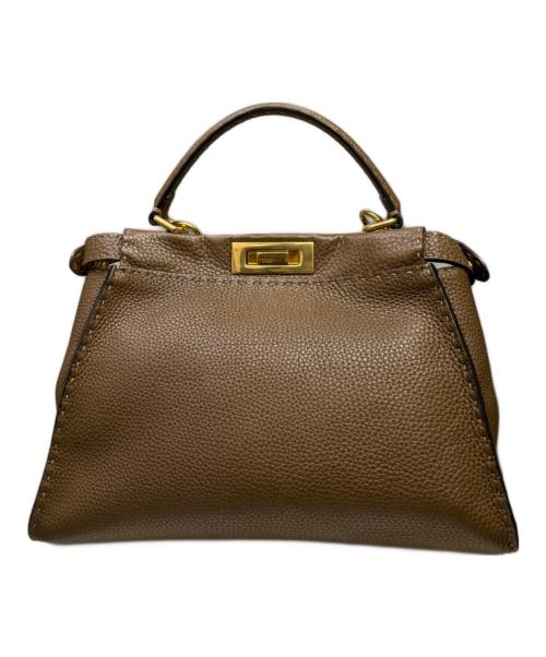 FENDI（フェンディ）FENDI (フェンディ) ピーカブー セレリア ミディアム ブラウン サイズ:ミディアムの古着・服飾アイテム
