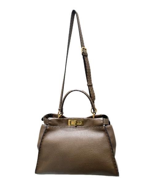 FENDI（フェンディ）FENDI (フェンディ) ピーカブー セレリア ミディアム ブラウン サイズ:ミディアムの古着・服飾アイテム