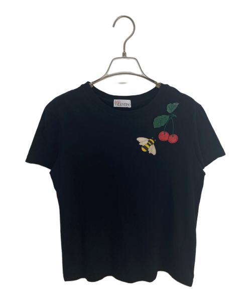 RED VALENTINO（レッドヴァレンティノ）RED VALENTINO (レッドヴァレンティノ) BEE カットソー ブラック サイズ:Sの古着・服飾アイテム