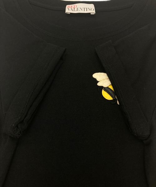 RED VALENTINO（レッドヴァレンティノ）RED VALENTINO (レッドヴァレンティノ) BEE カットソー ブラック サイズ:Sの古着・服飾アイテム