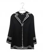 VERSACE COLLECTIONヴェルサーチ コレクション）の古着「ボーダージャケット」｜ブラック