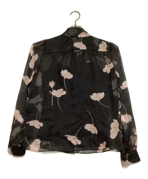 Max Mara Studio（マックスマーラ ストゥディオ）Max Mara Studio (マックスマーラ ストゥディオ) フラワータイブラウス ブラック サイズ:34の古着・服飾アイテム