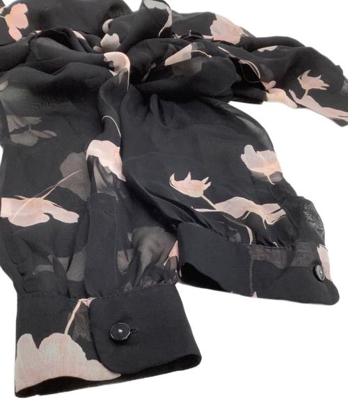 Max Mara Studio（マックスマーラ ストゥディオ）Max Mara Studio (マックスマーラ ストゥディオ) フラワータイブラウス ブラック サイズ:34の古着・服飾アイテム