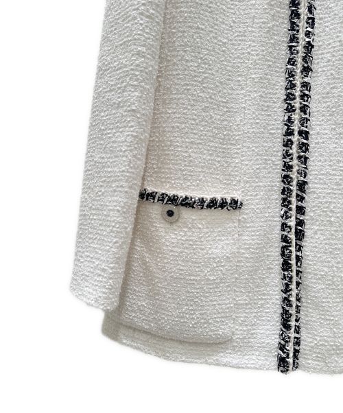 CHANEL（シャネル）CHANEL (シャネル) ツイード ジャケット ホワイト サイズ:34の古着・服飾アイテム