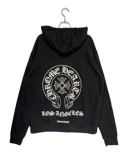 CHROME HEARTS（クロムハーツ）CHROME HEARTS (クロムハーツ) ホースシューパーカー ブラック×ホワイト サイズ:Mの古着・服飾アイテム