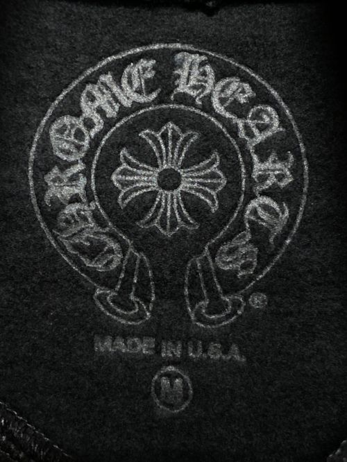 CHROME HEARTS（クロムハーツ）CHROME HEARTS (クロムハーツ) ホースシューパーカー ブラック×ホワイト サイズ:Mの古着・服飾アイテム