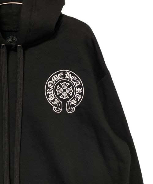 CHROME HEARTS（クロムハーツ）CHROME HEARTS (クロムハーツ) ホースシューパーカー ブラック×ホワイト サイズ:Mの古着・服飾アイテム