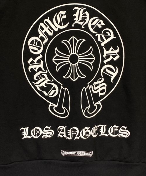 CHROME HEARTS（クロムハーツ）CHROME HEARTS (クロムハーツ) ホースシューパーカー ブラック×ホワイト サイズ:Mの古着・服飾アイテム