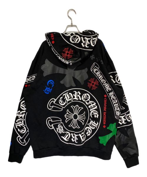 CHROME HEARTS（クロムハーツ）CHROME HEARTS (クロムハーツ) プルオーバーパーカー ブラック×グリーン サイズ:XLの古着・服飾アイテム