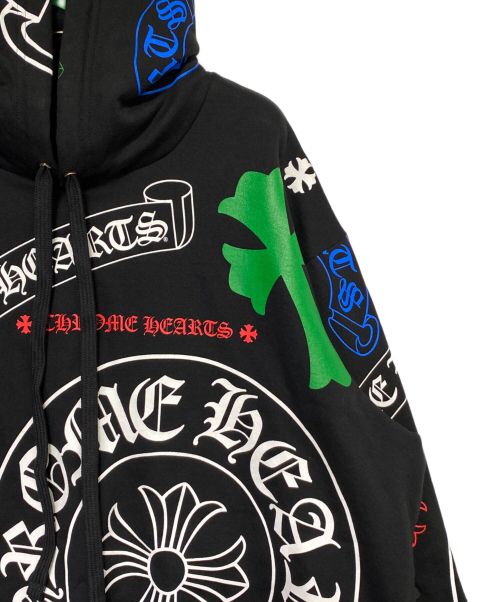 CHROME HEARTS（クロムハーツ）CHROME HEARTS (クロムハーツ) プルオーバーパーカー ブラック×グリーン サイズ:XLの古着・服飾アイテム