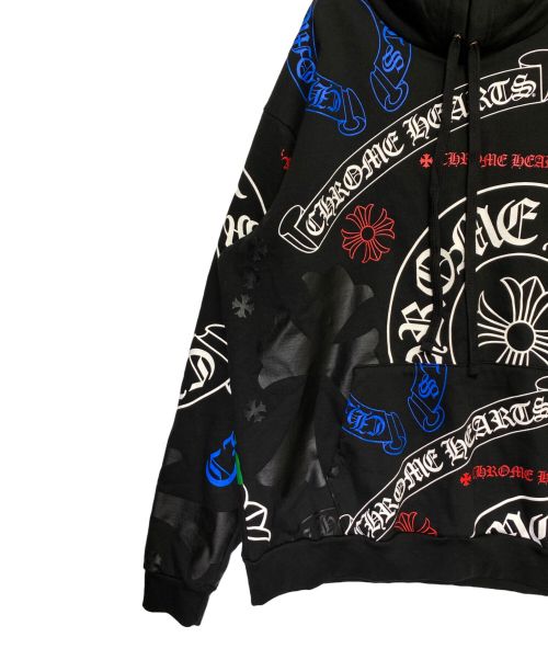 CHROME HEARTS（クロムハーツ）CHROME HEARTS (クロムハーツ) プルオーバーパーカー ブラック×グリーン サイズ:XLの古着・服飾アイテム