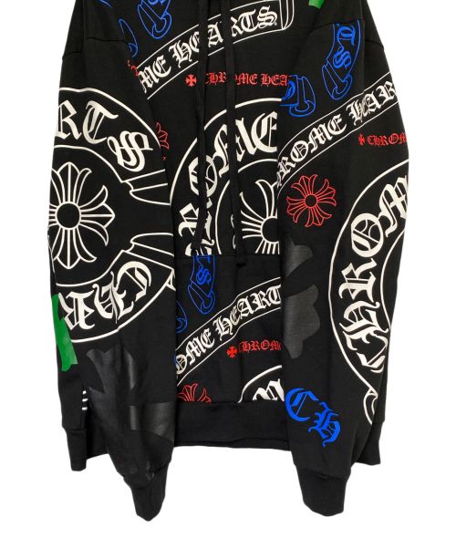 CHROME HEARTS（クロムハーツ）CHROME HEARTS (クロムハーツ) プルオーバーパーカー ブラック×グリーン サイズ:XLの古着・服飾アイテム