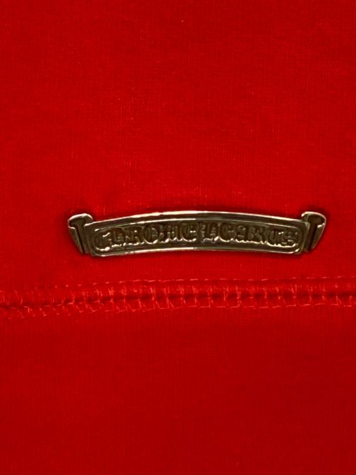 CHROME HEARTS（クロムハーツ）CHROME HEARTS (クロムハーツ) Y NOT Cemetery Cross Pullover Hoodie レッド サイズ:48の古着・服飾アイテム