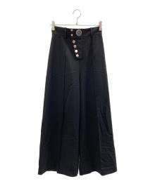 ALEXANDER WANG（アレキサンダー・ワン）の古着「ボタンワイドパンツ」｜ブラック