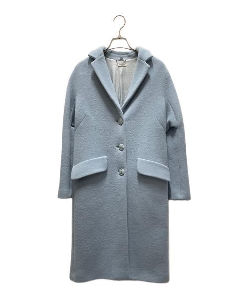 MIU MIU（ミュウミュウ）MIU MIU (ミュウミュウ) 切り替えファーコート スカイブルー サイズ:36の古着・服飾アイテム