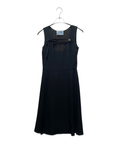 PRADA（プラダ）PRADA (プラダ) ボタンワンピース ブラック サイズ:36の古着・服飾アイテム