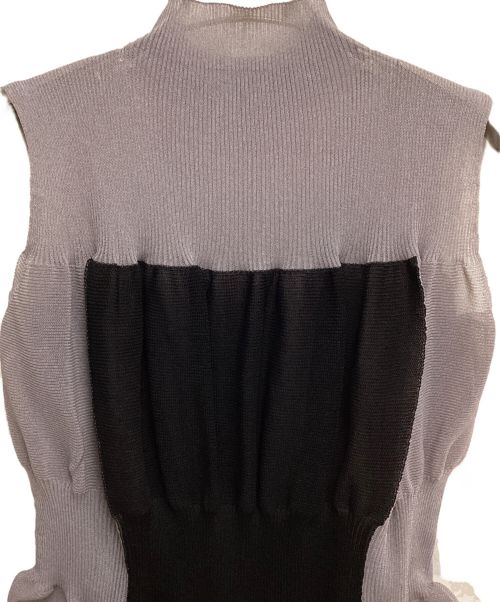 ISSEY MIYAKE（イッセイミヤケ）ISSEY MIYAKE (イッセイミヤケ) SHAPED NUDE DRESS（シェイプドヌードドレス） グレー サイズ:Mの古着・服飾アイテム