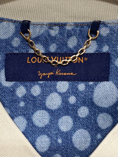 LOUIS VUITTON（ルイ ヴィトン）LOUIS VUITTON (ルイ ヴィトン) yayoi kusama (ヤヨイクサマ) インフィニティドット デニムシャツ ブルー サイズ:XXLの古着・服飾アイテム