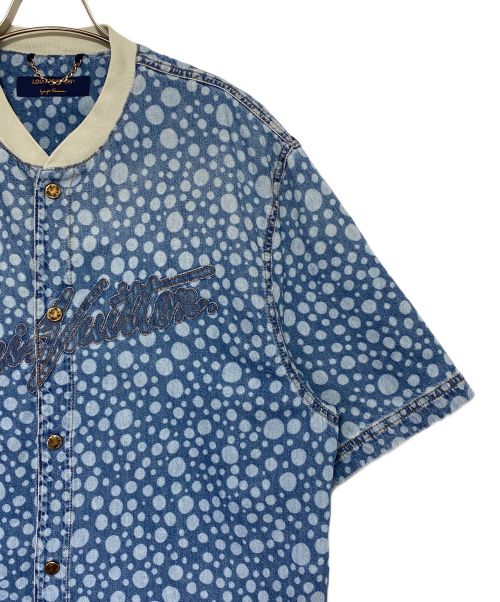 LOUIS VUITTON（ルイ ヴィトン）LOUIS VUITTON (ルイ ヴィトン) yayoi kusama (ヤヨイクサマ) インフィニティドット デニムシャツ ブルー サイズ:XXLの古着・服飾アイテム