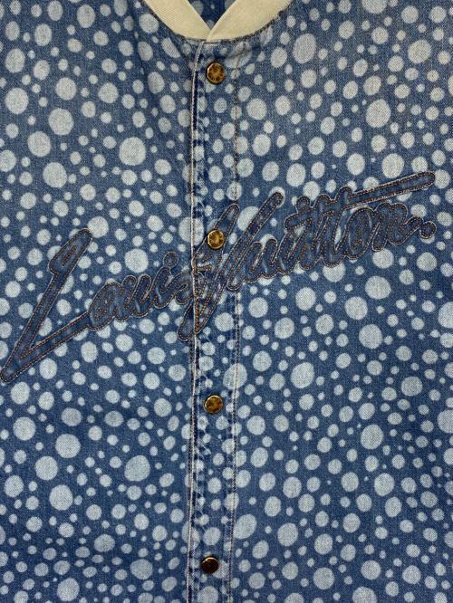 LOUIS VUITTON（ルイ ヴィトン）LOUIS VUITTON (ルイ ヴィトン) yayoi kusama (ヤヨイクサマ) インフィニティドット デニムシャツ ブルー サイズ:XXLの古着・服飾アイテム