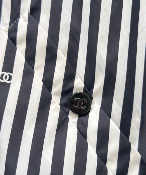 CHANEL（シャネル）CHANEL (シャネル) ストライプ ココジャケット ホワイト×ブラック サイズ:36の古着・服飾アイテム