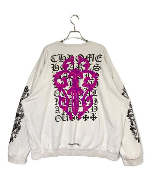 CHROME HEARTS（クロムハーツ）CHROME HEARTS (クロムハーツ) DAGGER EYE CHARTスウェット ホワイト サイズ:XLの古着・服飾アイテム