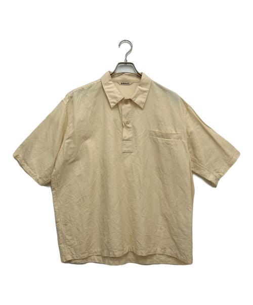 AURALEE（オーラリー）AURALEE (オーラリー) SUPER FINE COTTON PIQUE BIG POLO SHIRT ベージュ サイズ:size4の古着・服飾アイテム