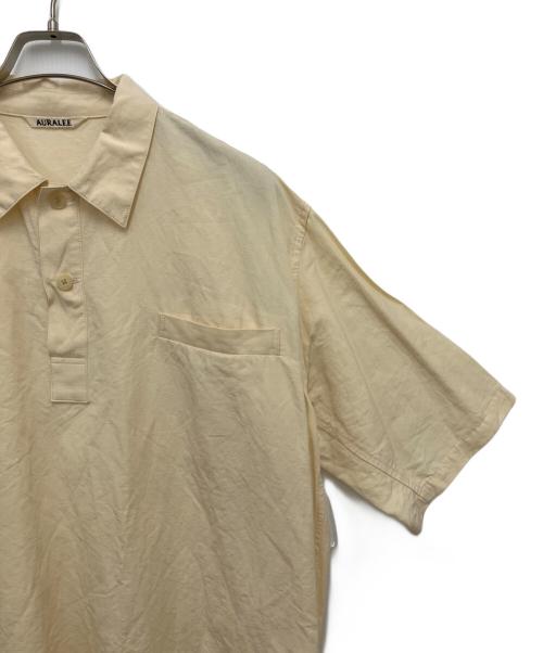AURALEE（オーラリー）AURALEE (オーラリー) SUPER FINE COTTON PIQUE BIG POLO SHIRT ベージュ サイズ:size4の古着・服飾アイテム